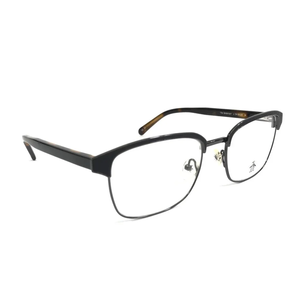 Penguin Eyeglasses Frames The Henderson BK Black Tortoise Rectangle 54-19-145